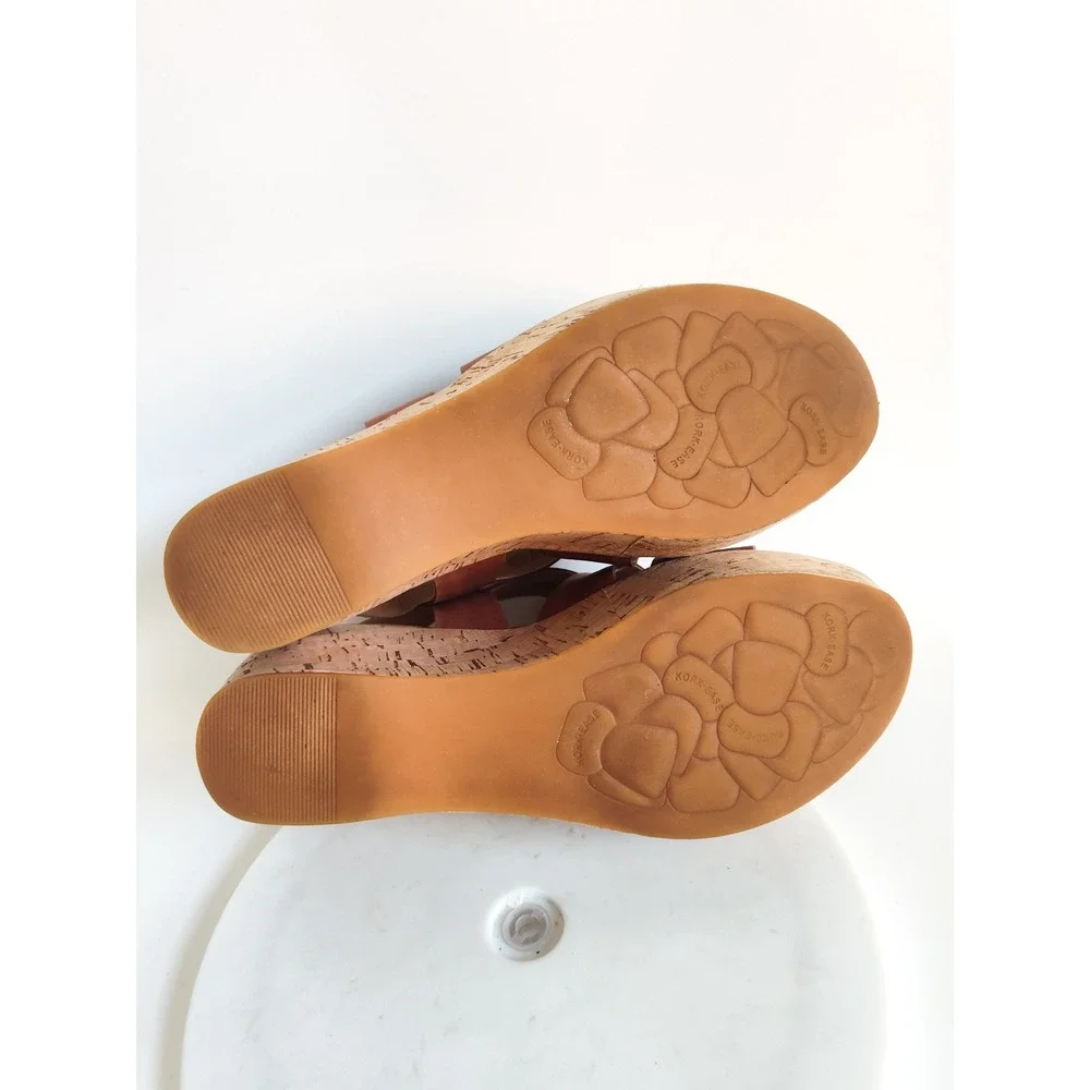 Kork-Ease‎ Wedge Sandals 10 Strappy Leather Cork Platform Ashcroft Boho Summer